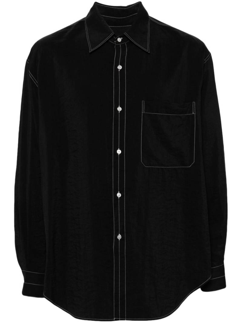 LEMAIRE long-sleeved shirt - Black von LEMAIRE