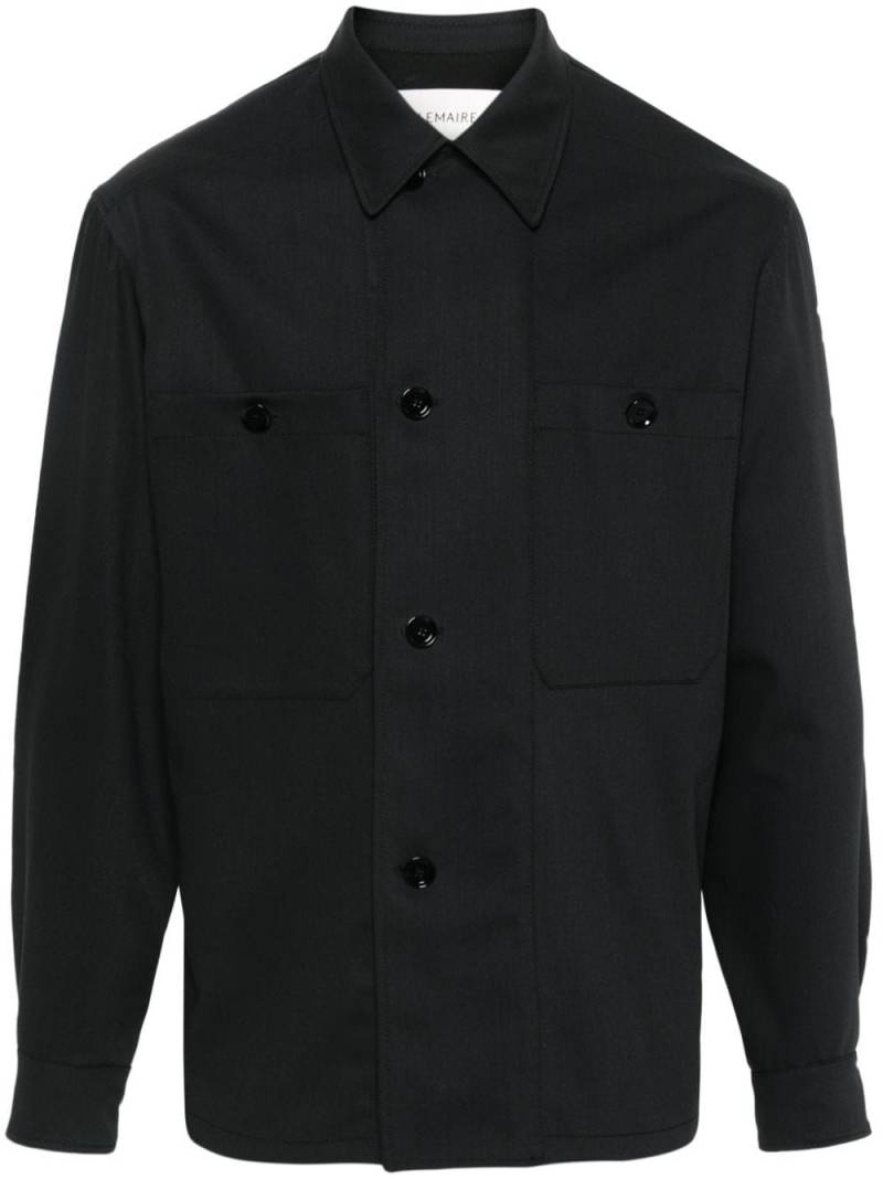 LEMAIRE military-inspired virgin-wool overshirt - Black von LEMAIRE