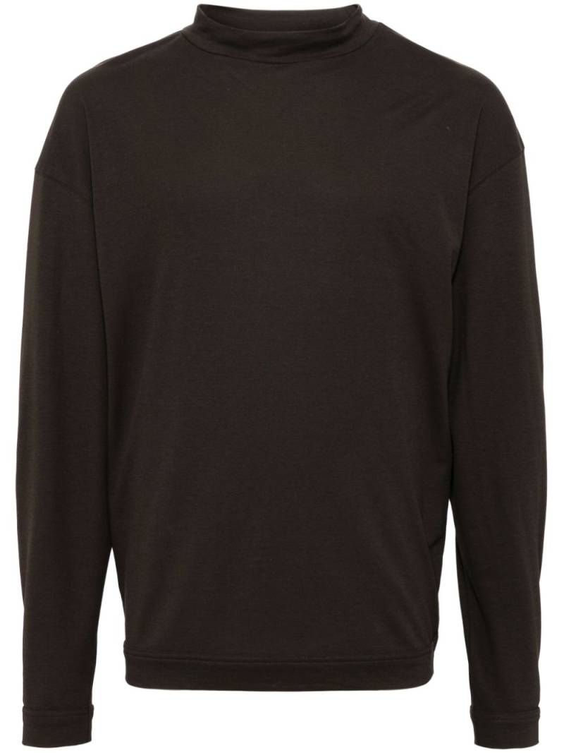 LEMAIRE mock-neck long-sleeved T-shirt - Brown von LEMAIRE