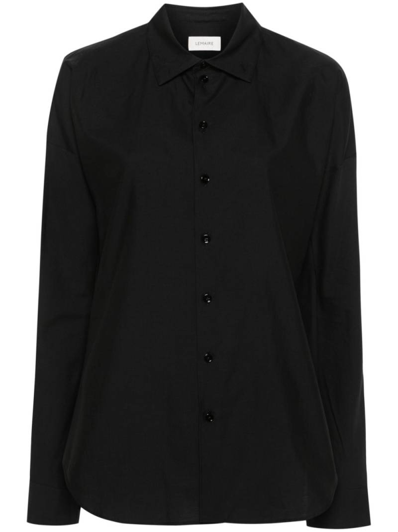 LEMAIRE multi-way collar shirt - Black von LEMAIRE