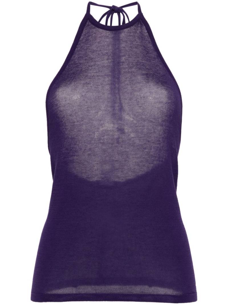 LEMAIRE open-back knitted halterneck top - Purple von LEMAIRE