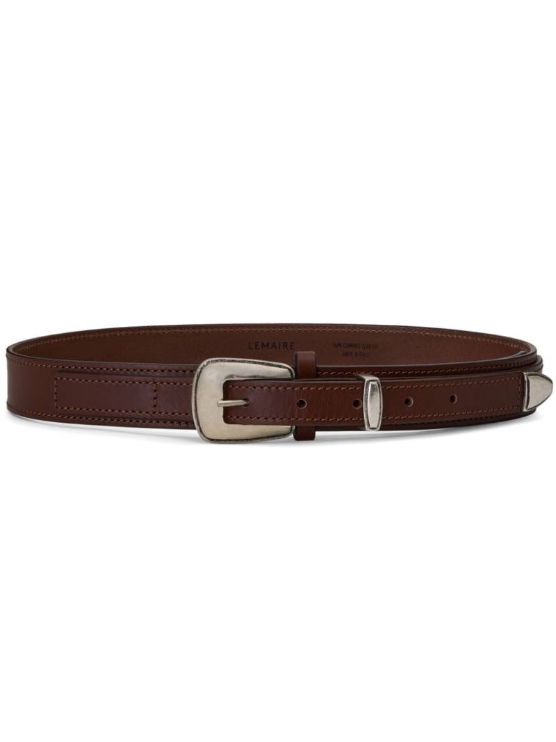 LEMAIRE pin-buckle leather belt - Red von LEMAIRE