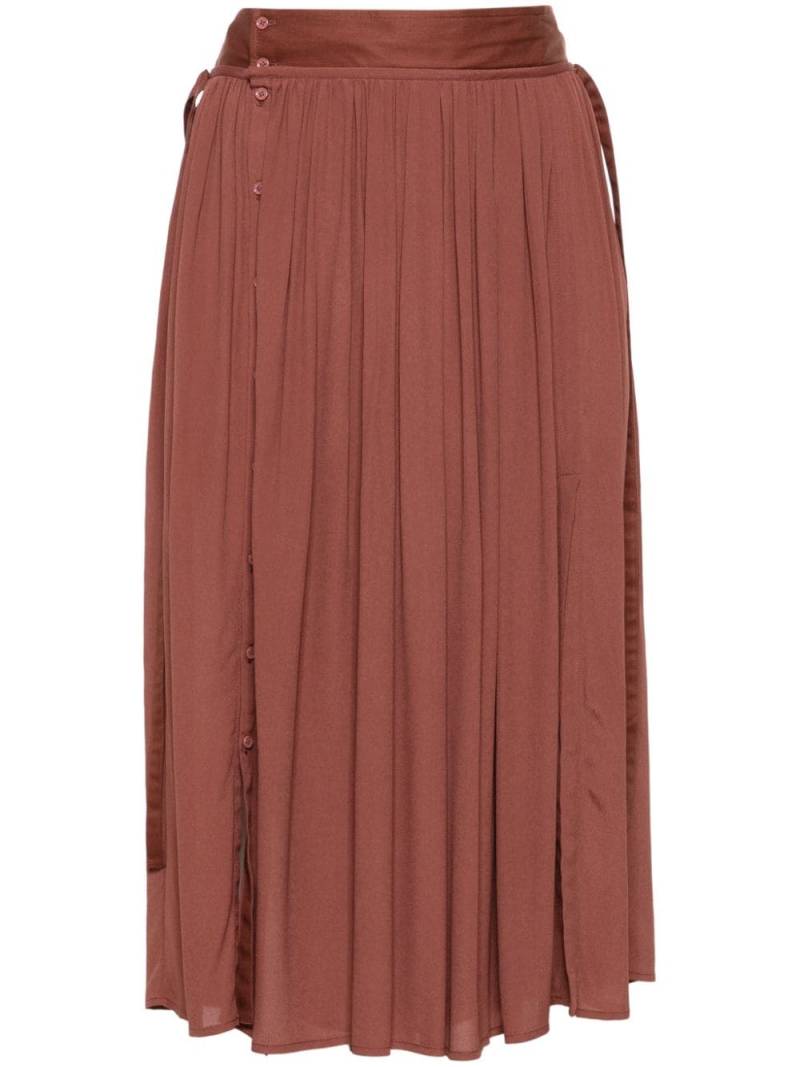 LEMAIRE pleated skirt - Brown von LEMAIRE