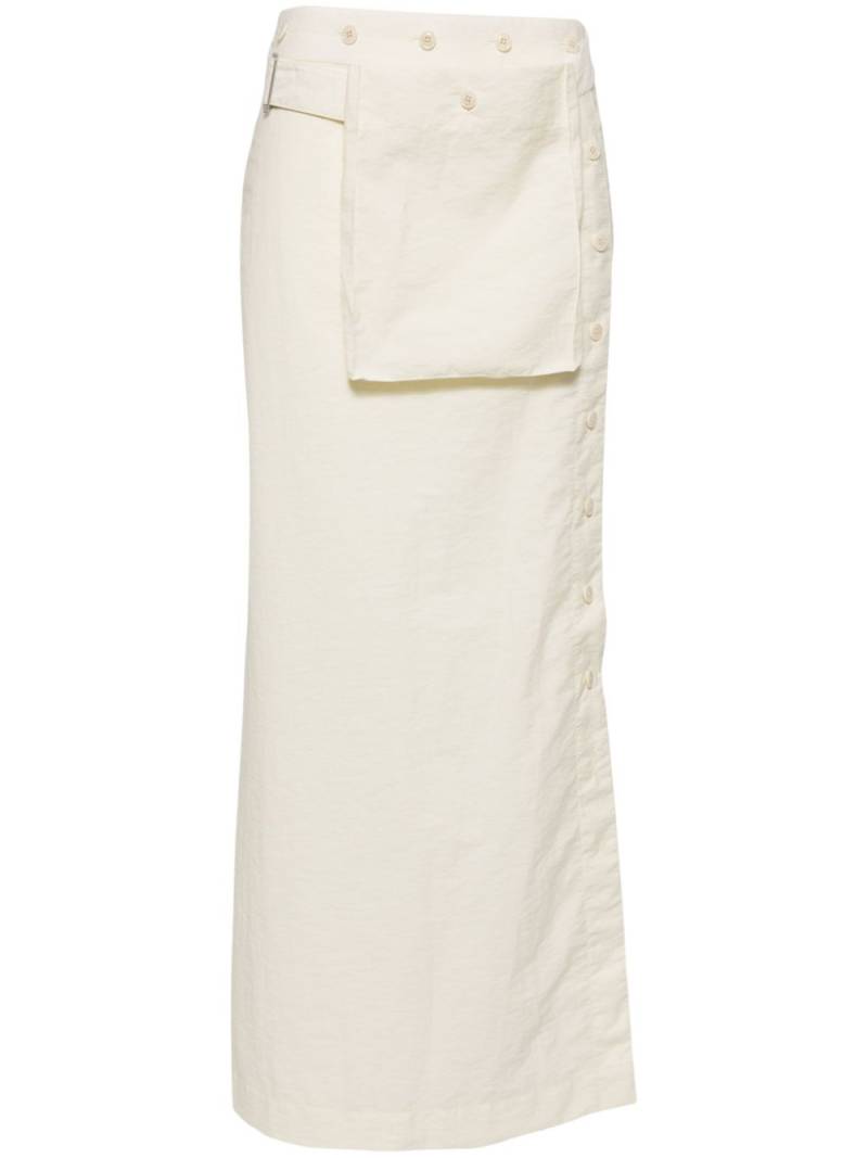 LEMAIRE pocket-detailing long skirt - Yellow von LEMAIRE