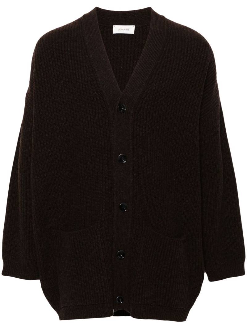 LEMAIRE ribbed cardigan - Brown von LEMAIRE