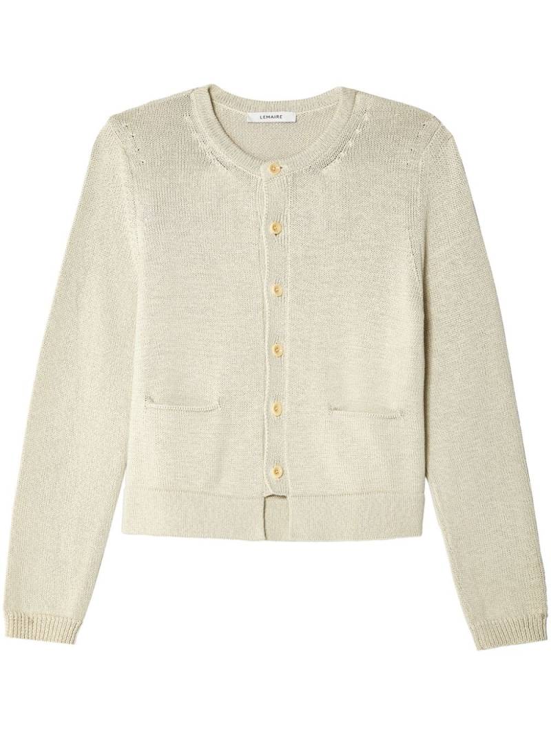 LEMAIRE round-neck cotton cardigan - Neutrals von LEMAIRE