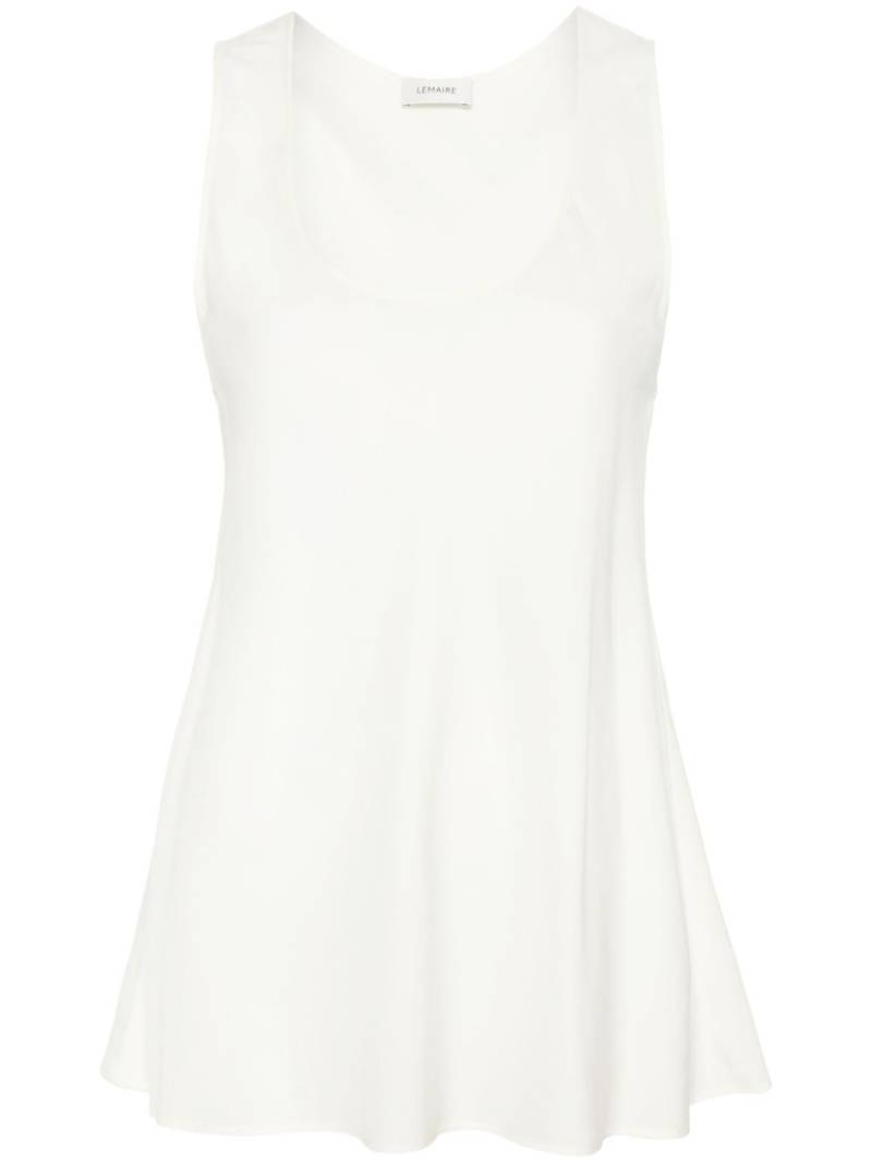 LEMAIRE scoop-neck satin tank top - White von LEMAIRE