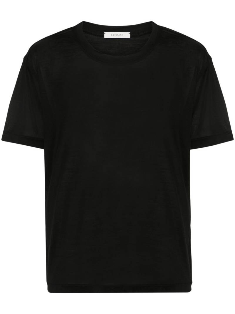 LEMAIRE sheer silk T-shirt - Black von LEMAIRE