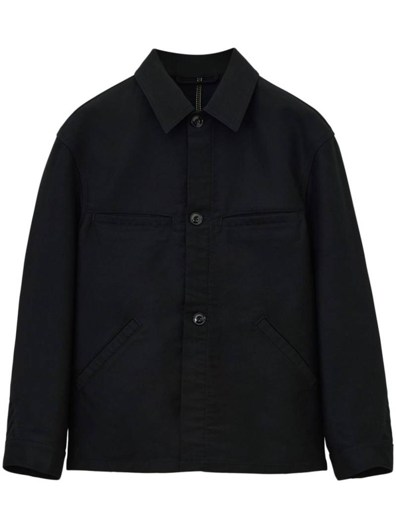 LEMAIRE single-breasted shirt jacket - Black von LEMAIRE