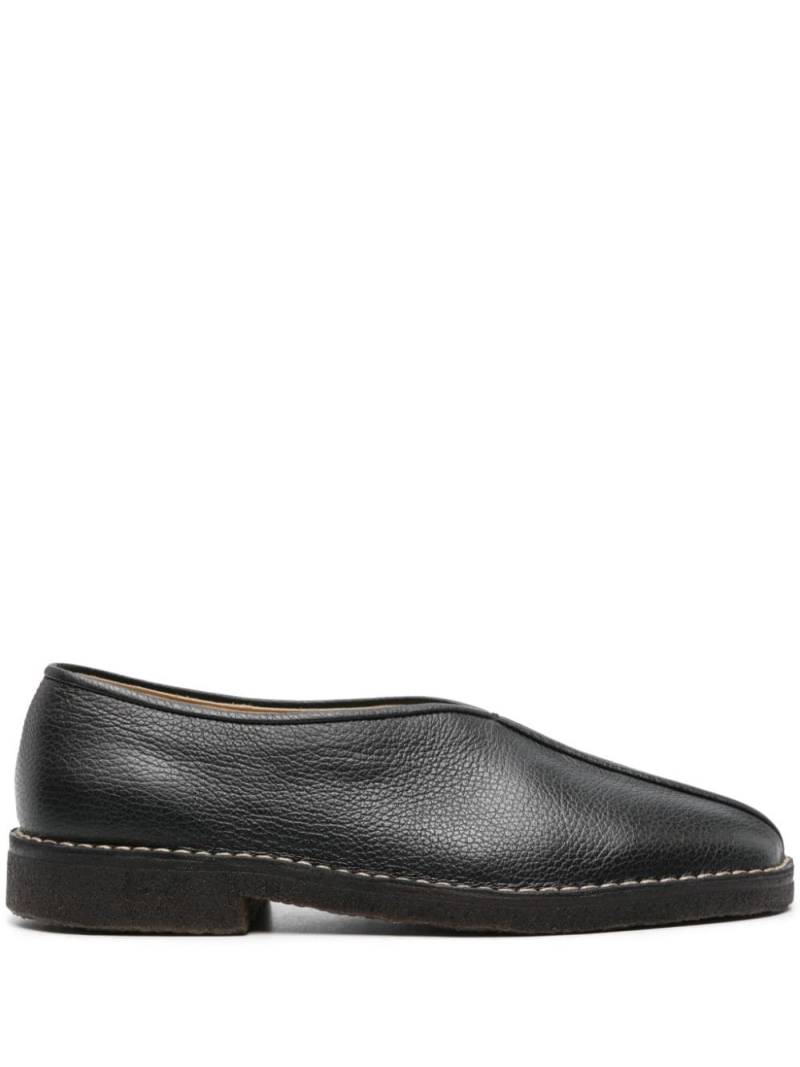 LEMAIRE square-toe leather loafers - Black von LEMAIRE