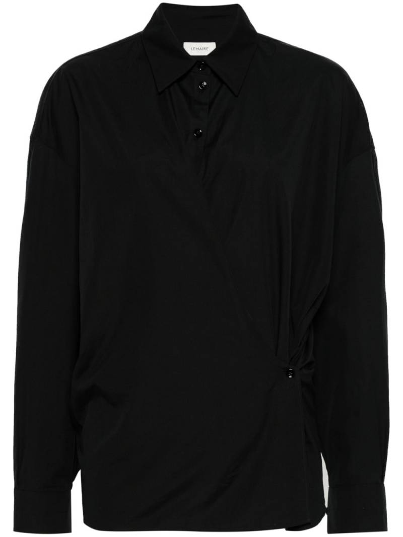 LEMAIRE straight-collar twisted shirt - Blue von LEMAIRE