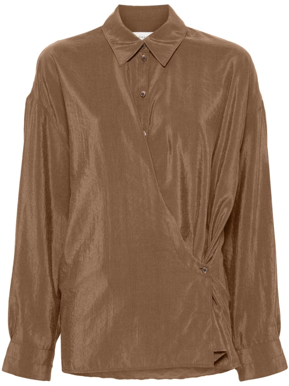 LEMAIRE straight-collar twisted shirt - Brown von LEMAIRE