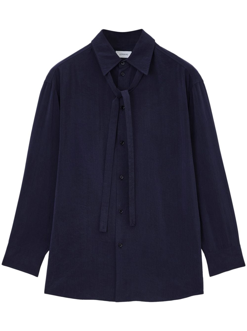 LEMAIRE tie fastening shirt - Blue von LEMAIRE