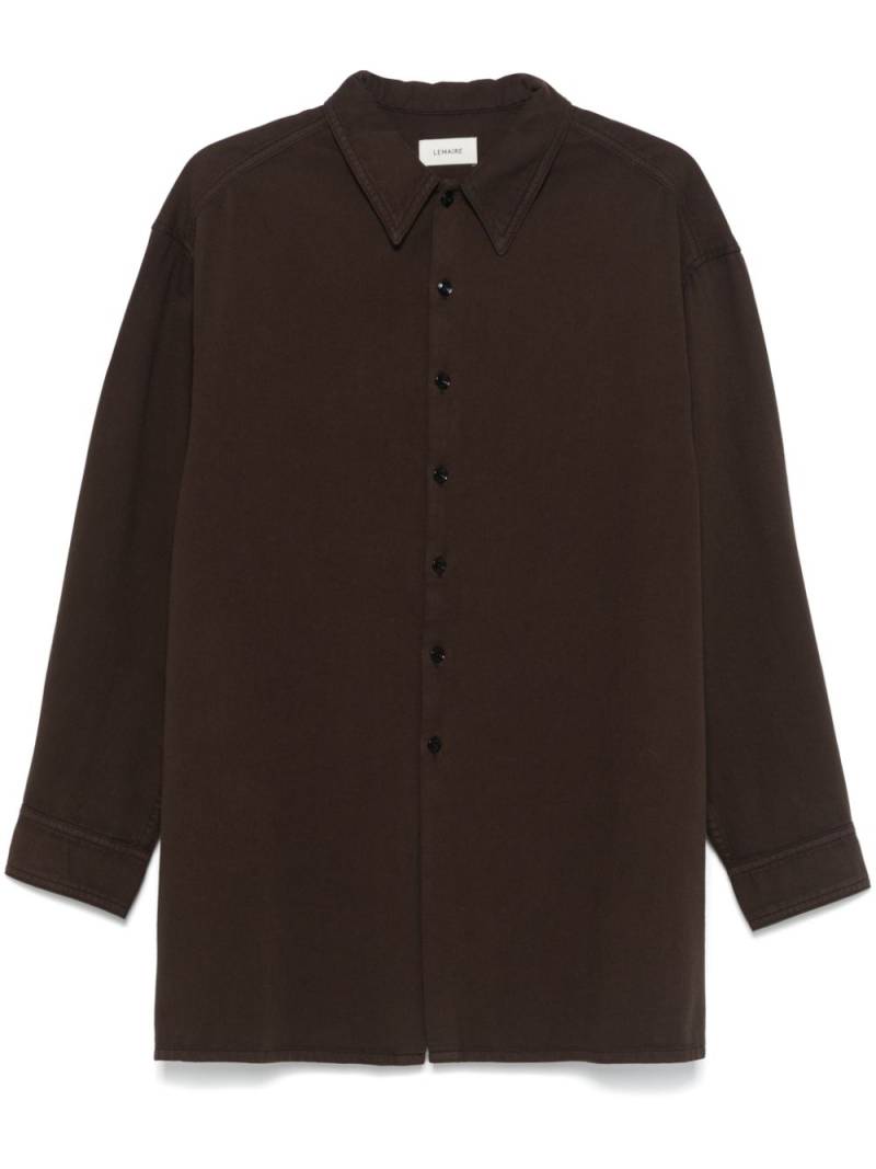 LEMAIRE twill denim shirt - Brown von LEMAIRE