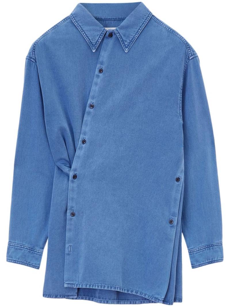 LEMAIRE twisted denim shirt - Blue von LEMAIRE