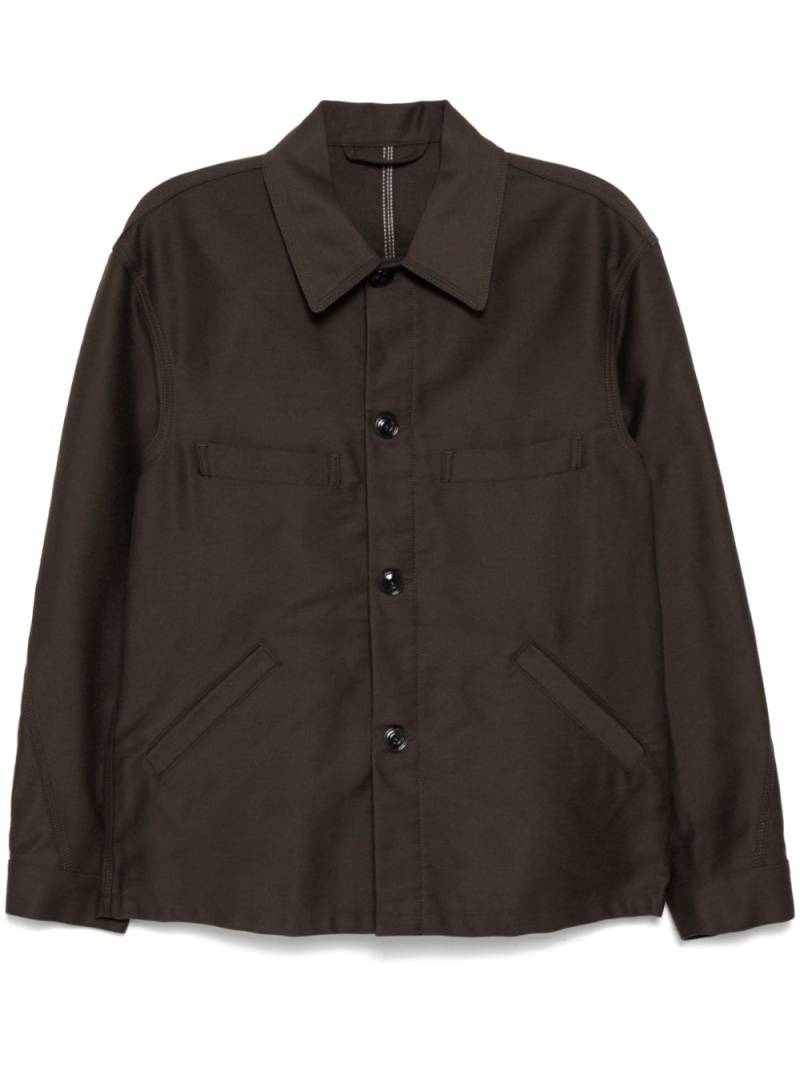 LEMAIRE twisted sleeved workwear jacket - Brown von LEMAIRE