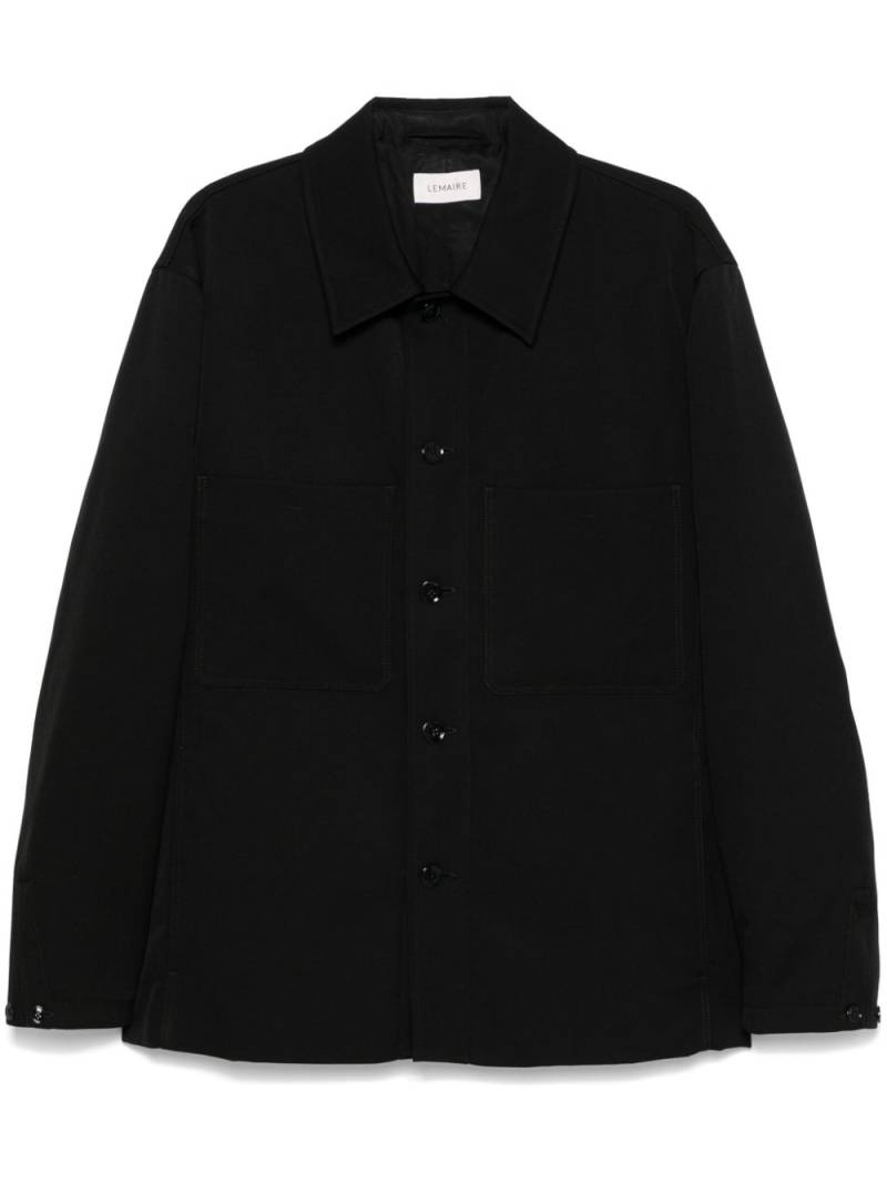 LEMAIRE virgin wool shirt - Black von LEMAIRE