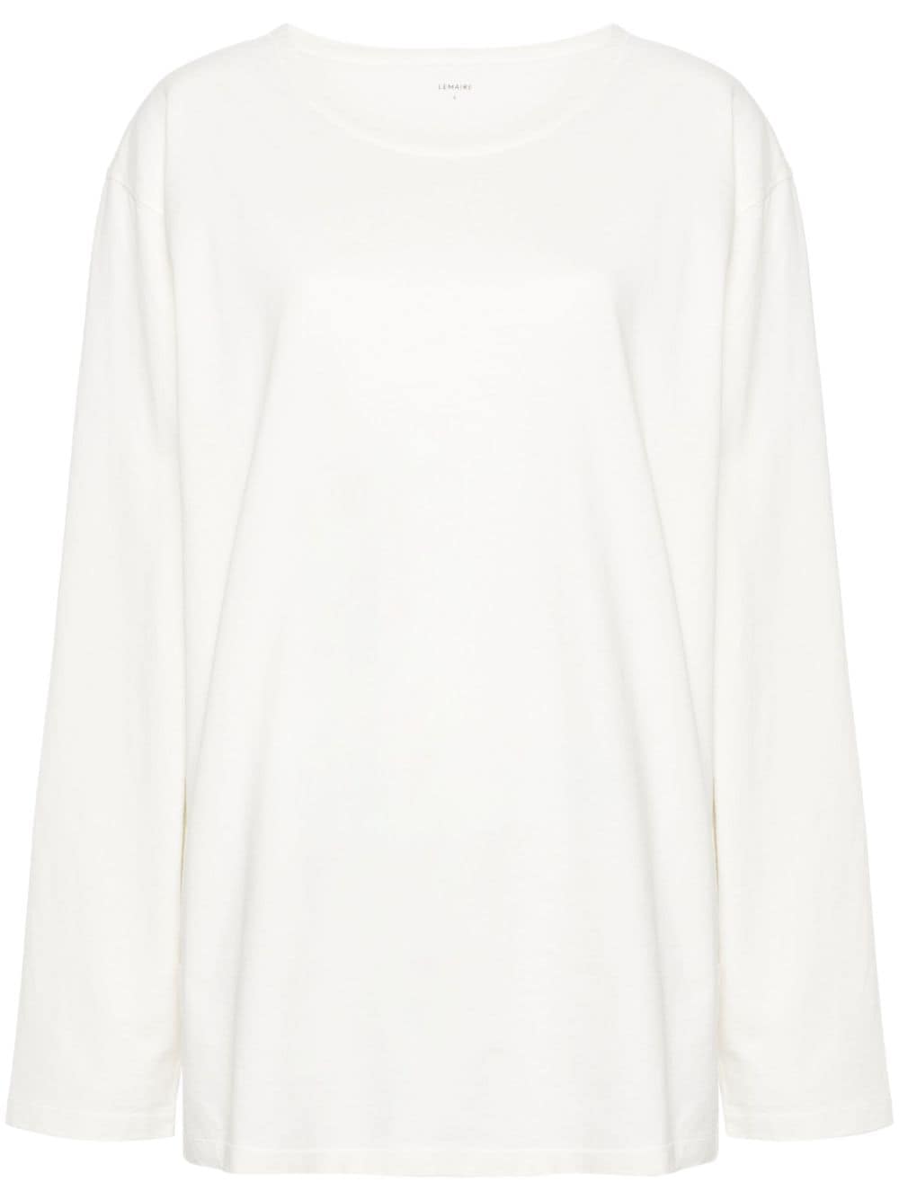 LEMAIRE wide-neck long-sleeve T-shirt - Neutrals von LEMAIRE