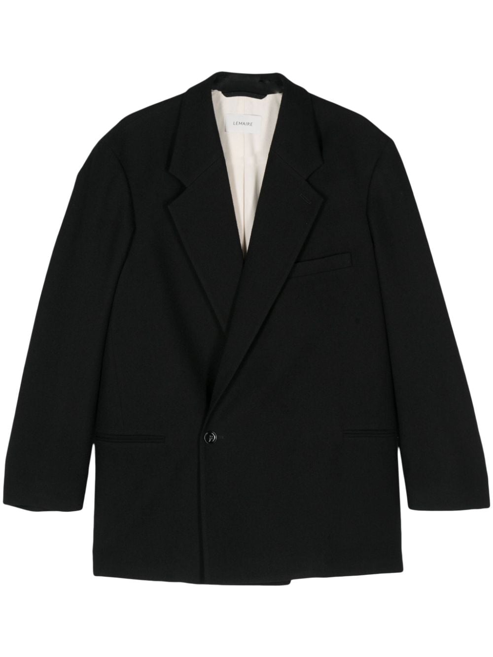 LEMAIRE wool peacoat - Black von LEMAIRE