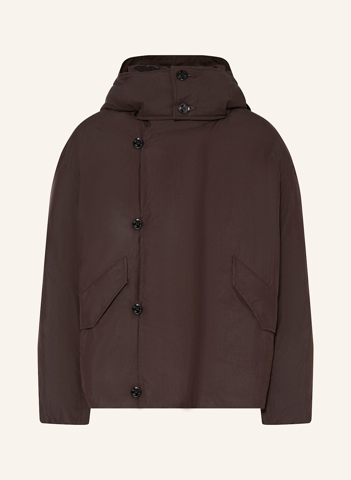 Lemaire Daunenjacke Mit Abnehmbarer Kapuze braun Lemaire Daunenjacke Mit Abnehmbarer Kapuze braun von LEMAIRE