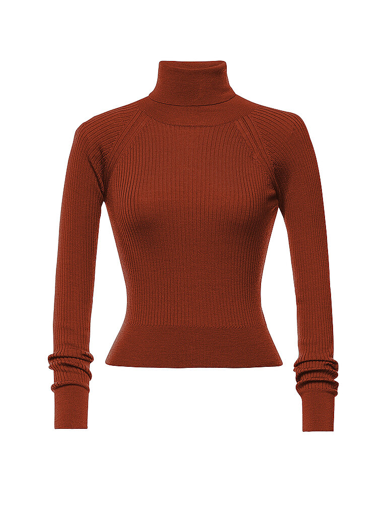 LENA HOSCHEK Rollkragenpullover WENDY orange | L von LENA HOSCHEK