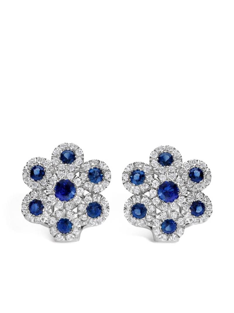 LEO PIZZO 18kt white gold Augusta sapphire and diamond earrings - Silver von LEO PIZZO