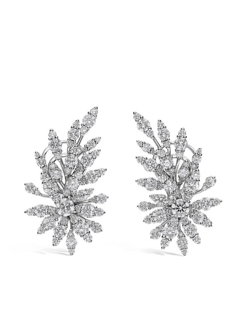 LEO PIZZO 18kt white gold Flame diamond earrings - Silver von LEO PIZZO