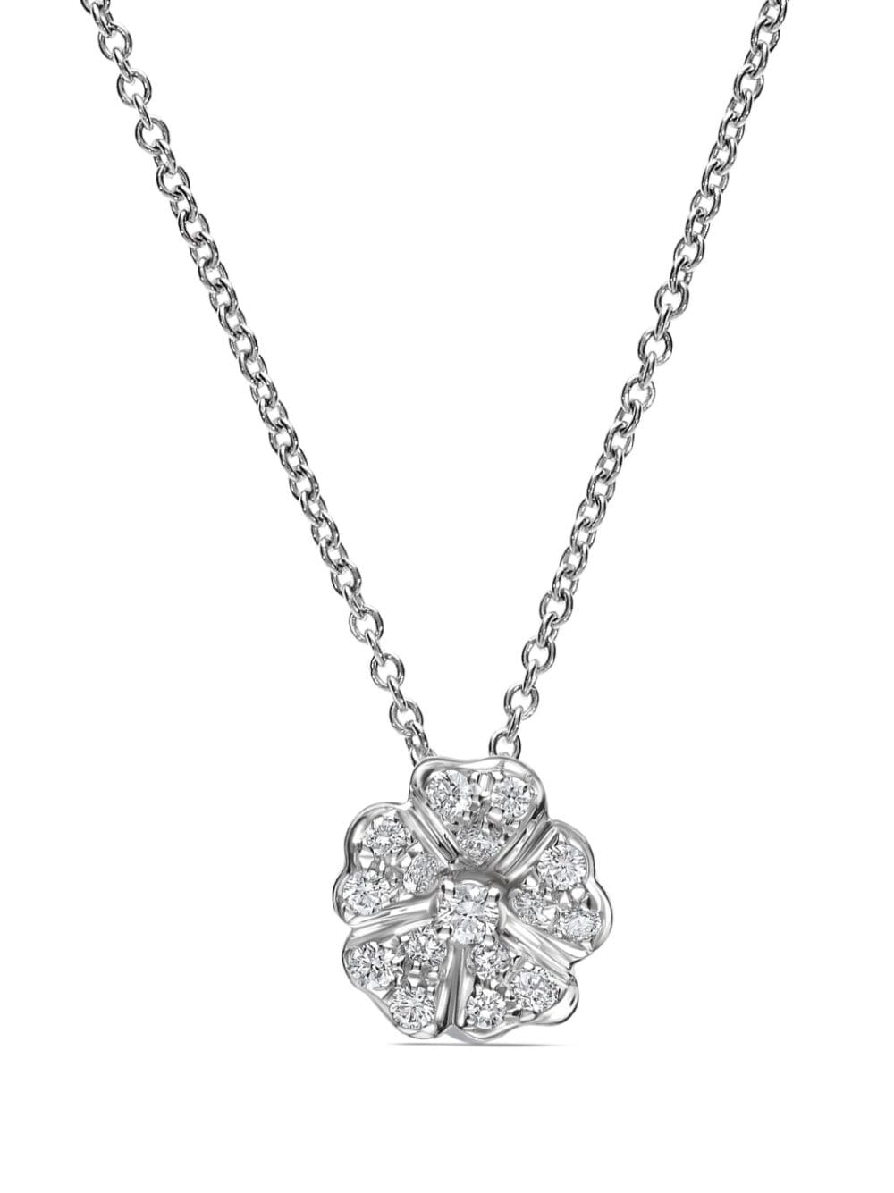 LEO PIZZO 18kt white gold Floral diamond necklace - Silver von LEO PIZZO