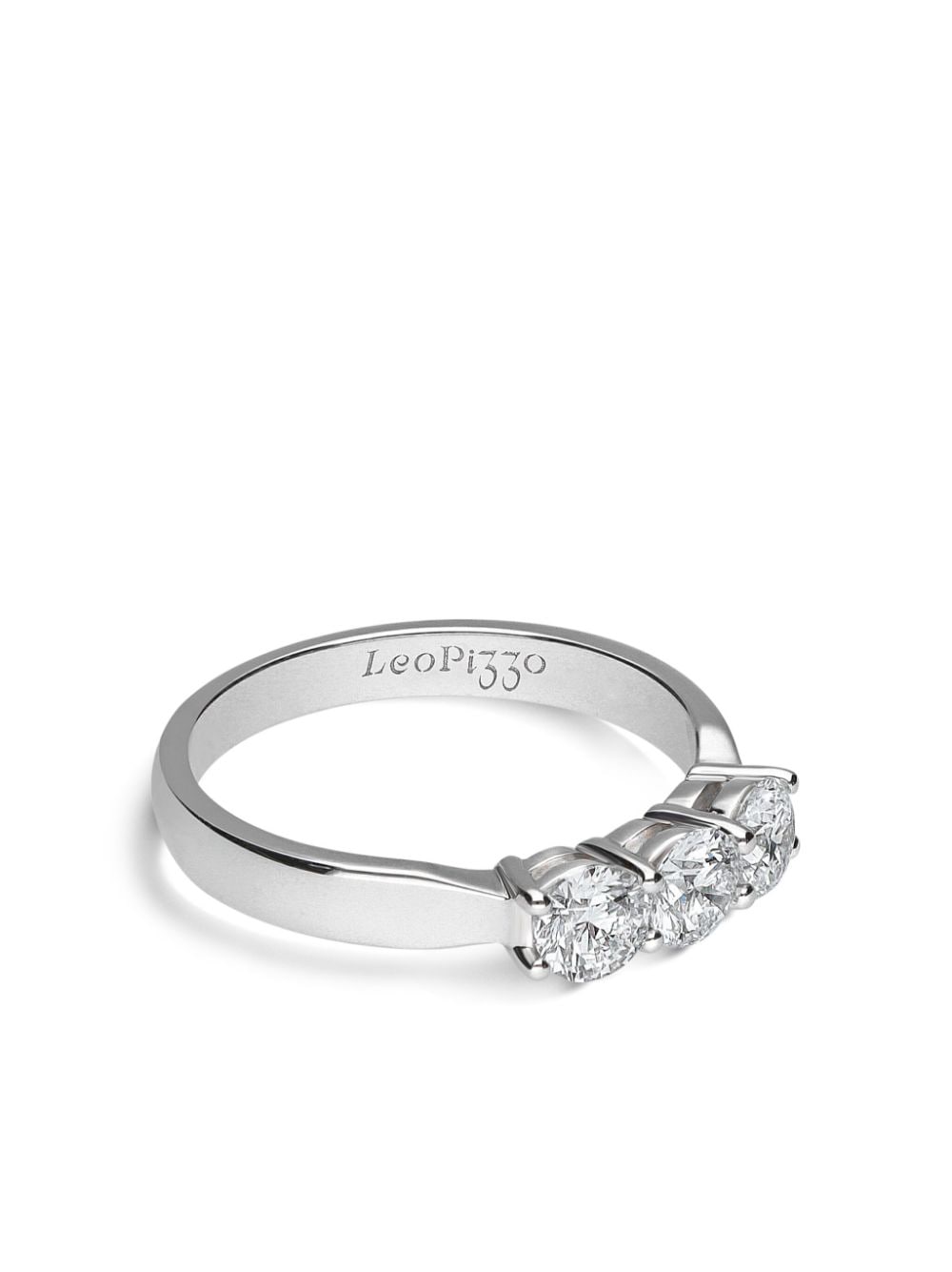 LEO PIZZO 18kt white gold Trilogy diamond ring - Silver von LEO PIZZO