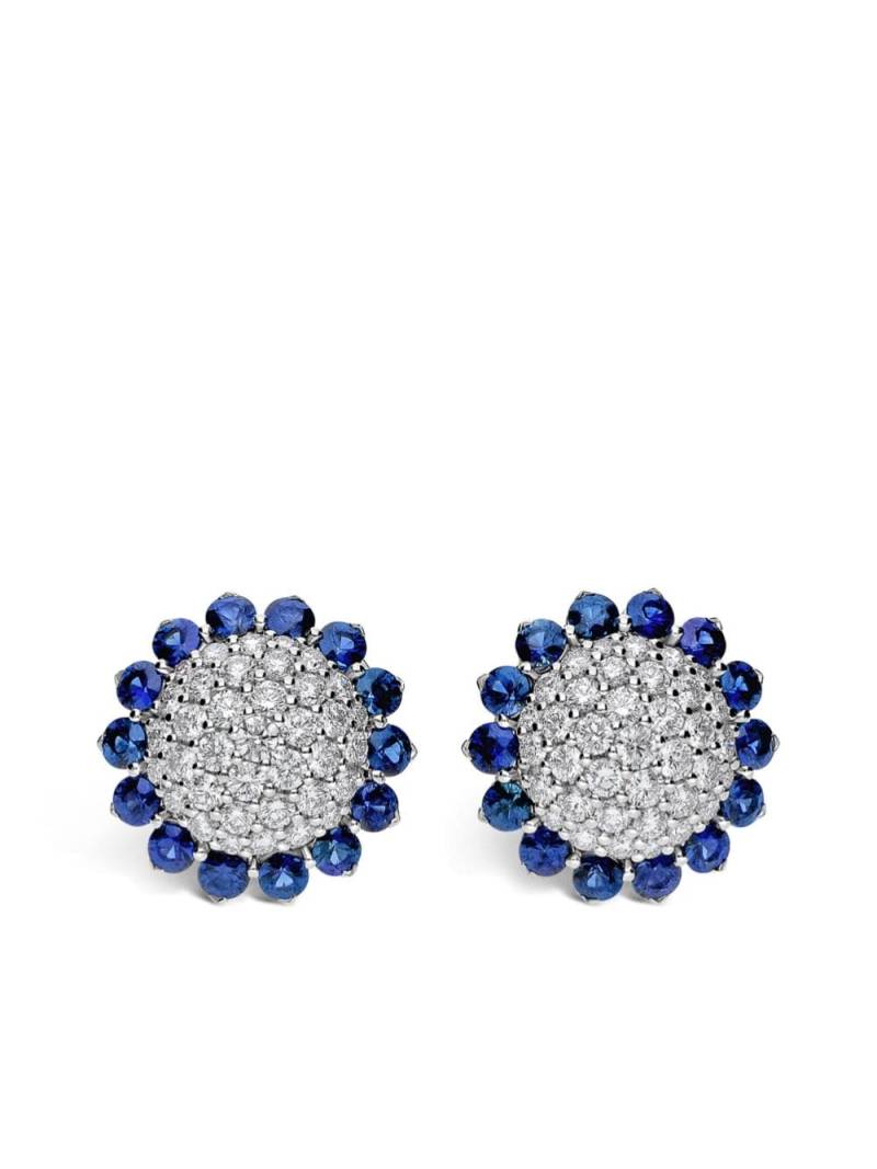 LEO PIZZO 18kt white gold diamond sapphire Aurora earrings - Silver von LEO PIZZO