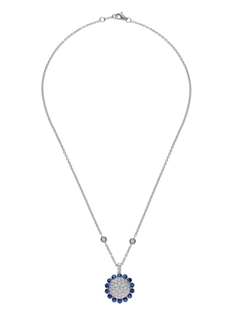 LEO PIZZO 18kt white gold diamond sapphire Aurora necklace - Silver von LEO PIZZO