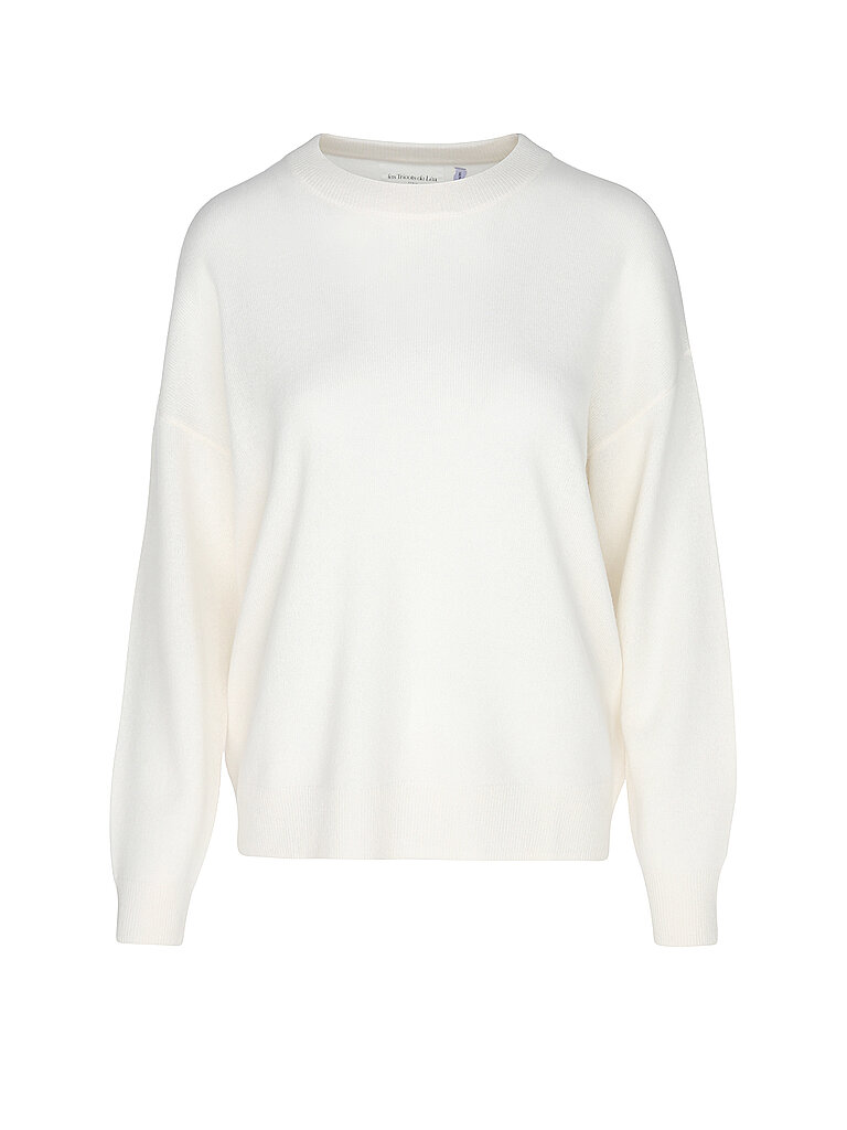 LES TRICOTS DE LEA Kaschmirpullover MAPOUPETTE weiss | XS/S