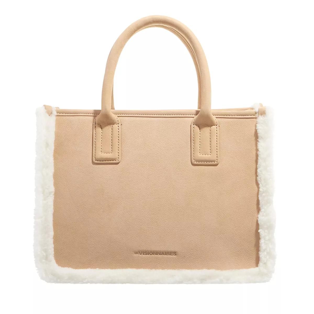 LESVISIONNAIRES Henkeltasche - Lena Teddy - Gr. unisize - in Beige - für Damen von LESVISIONNAIRES