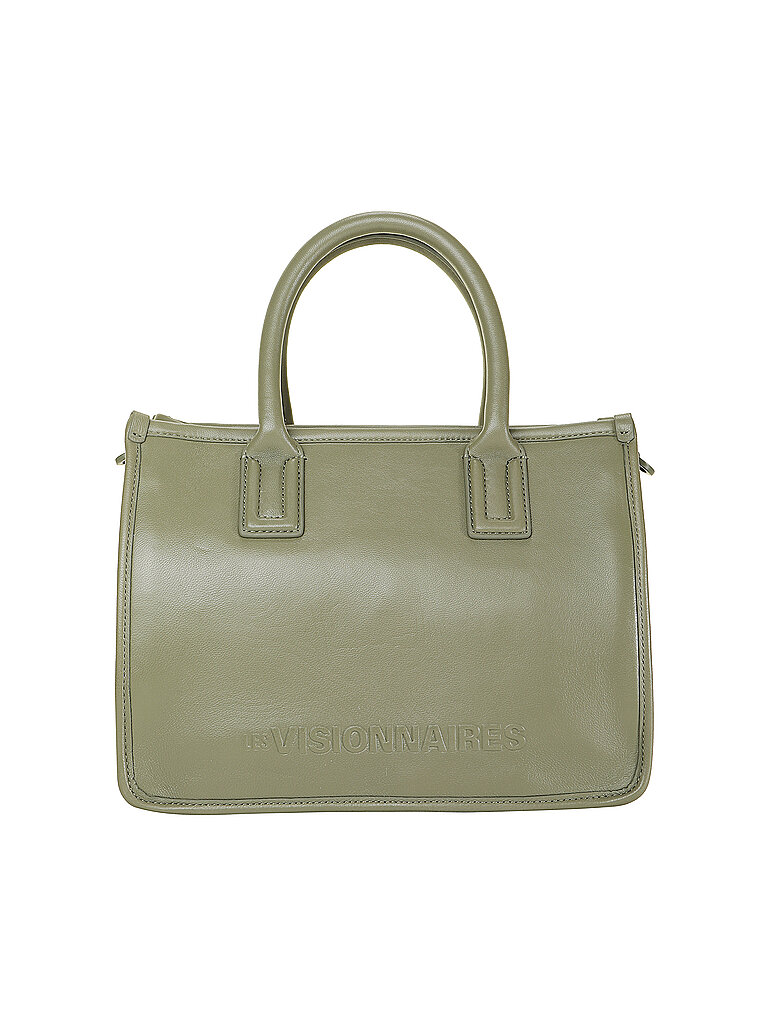 LES VISIONNAIRES Ledertasche - Tote Bag LENA SILKY olive von LES VISIONNAIRES