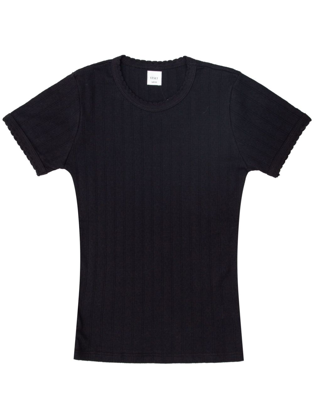 LESET Pointelle T-shirt - Black von LESET