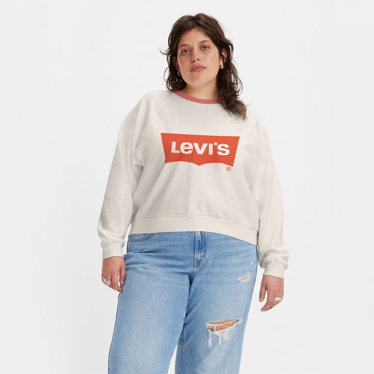 Kurzes Sweatshirt, Logoprint vorne von LEVI’S PLUS