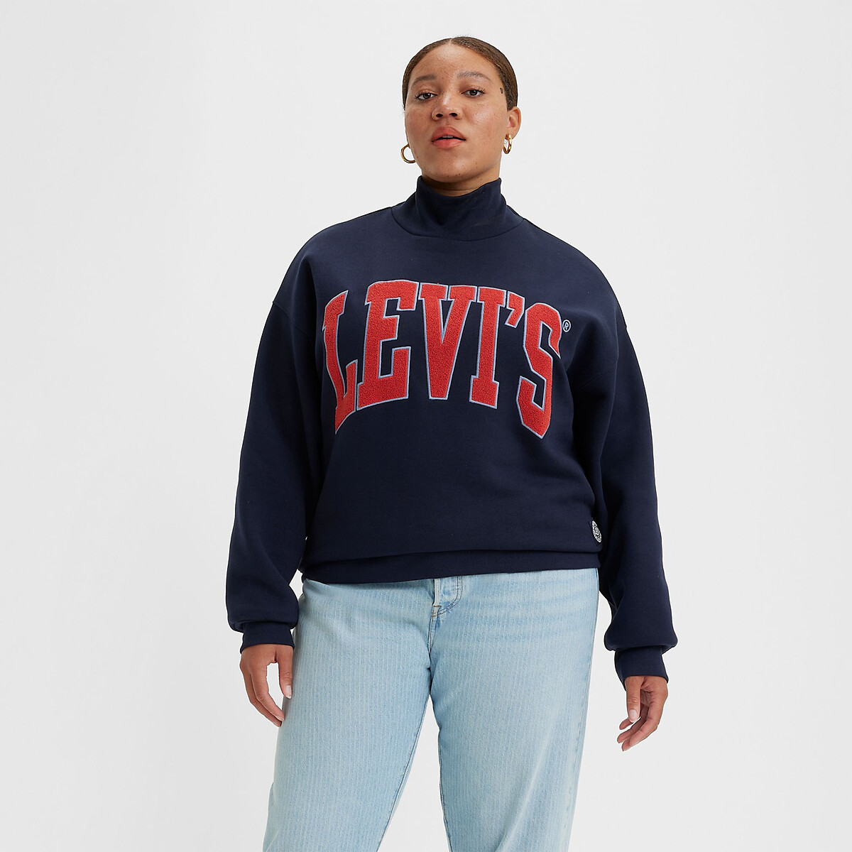 Sweatshirt mit Stehkragen, Logo vorne von LEVI’S PLUS