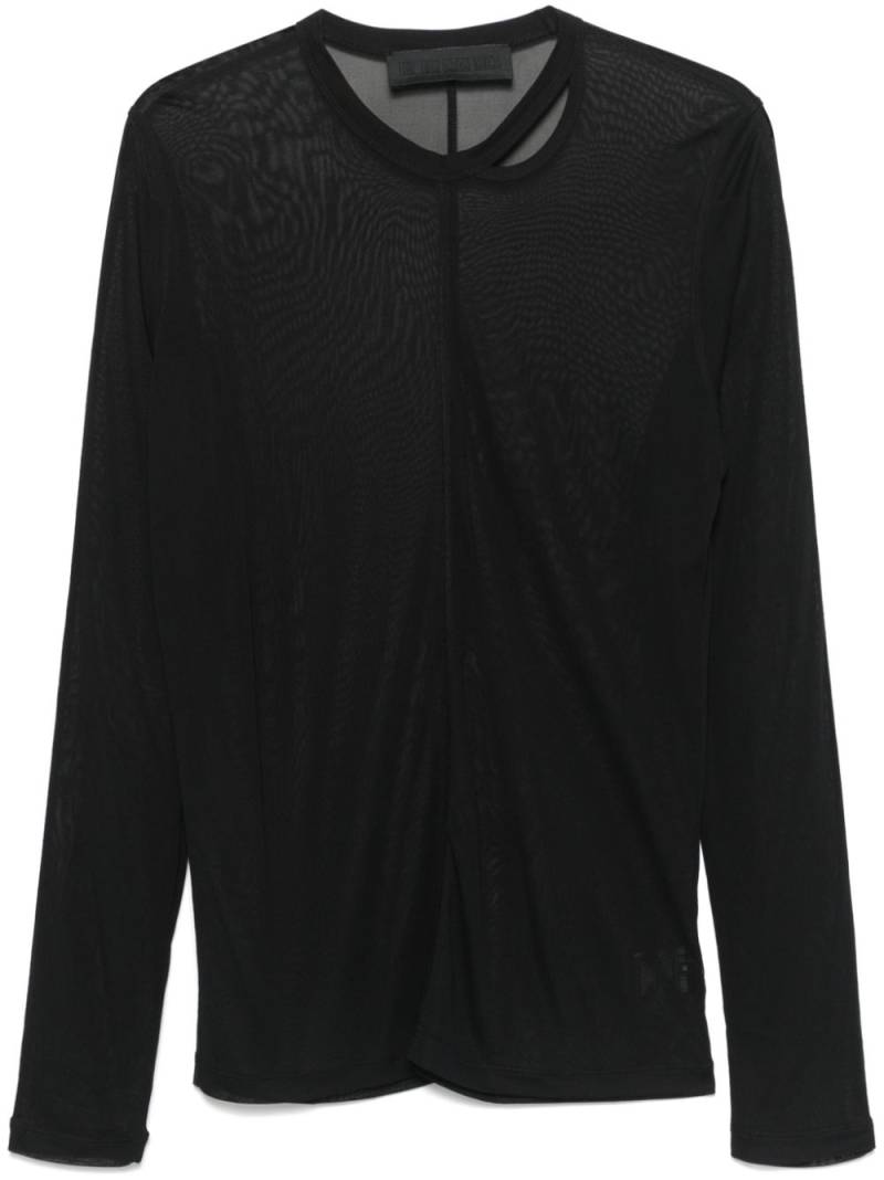 LGN LOUIS GABRIEL NOUCHI asymmetric opening long sleeve T-shirt - Black von LGN LOUIS GABRIEL NOUCHI