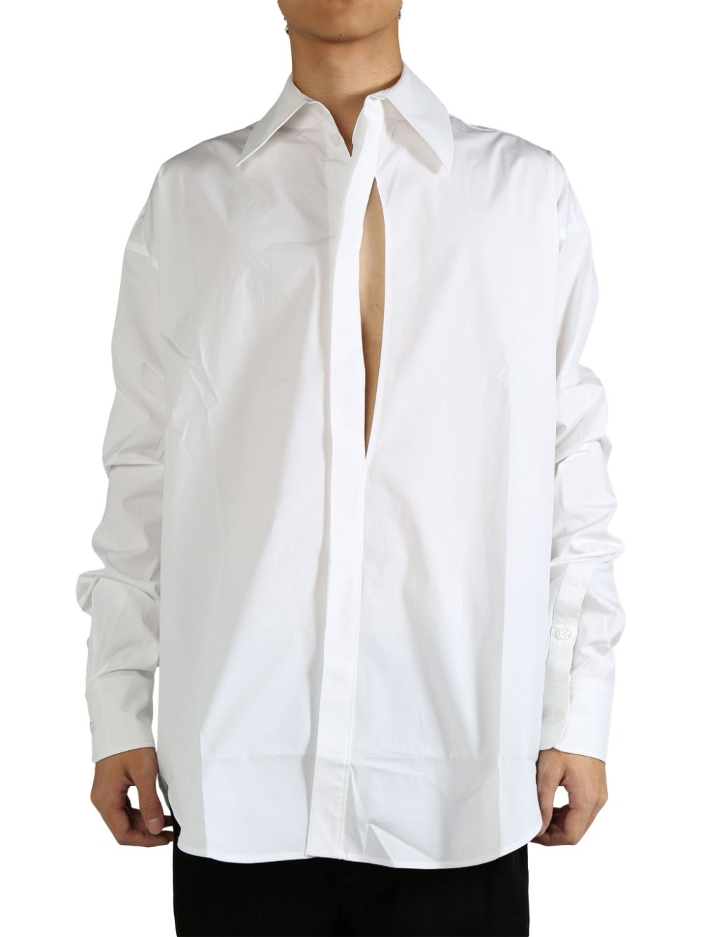 LGN LOUIS GABRIEL NOUCHI asymmetric-opening shirt - White von LGN LOUIS GABRIEL NOUCHI