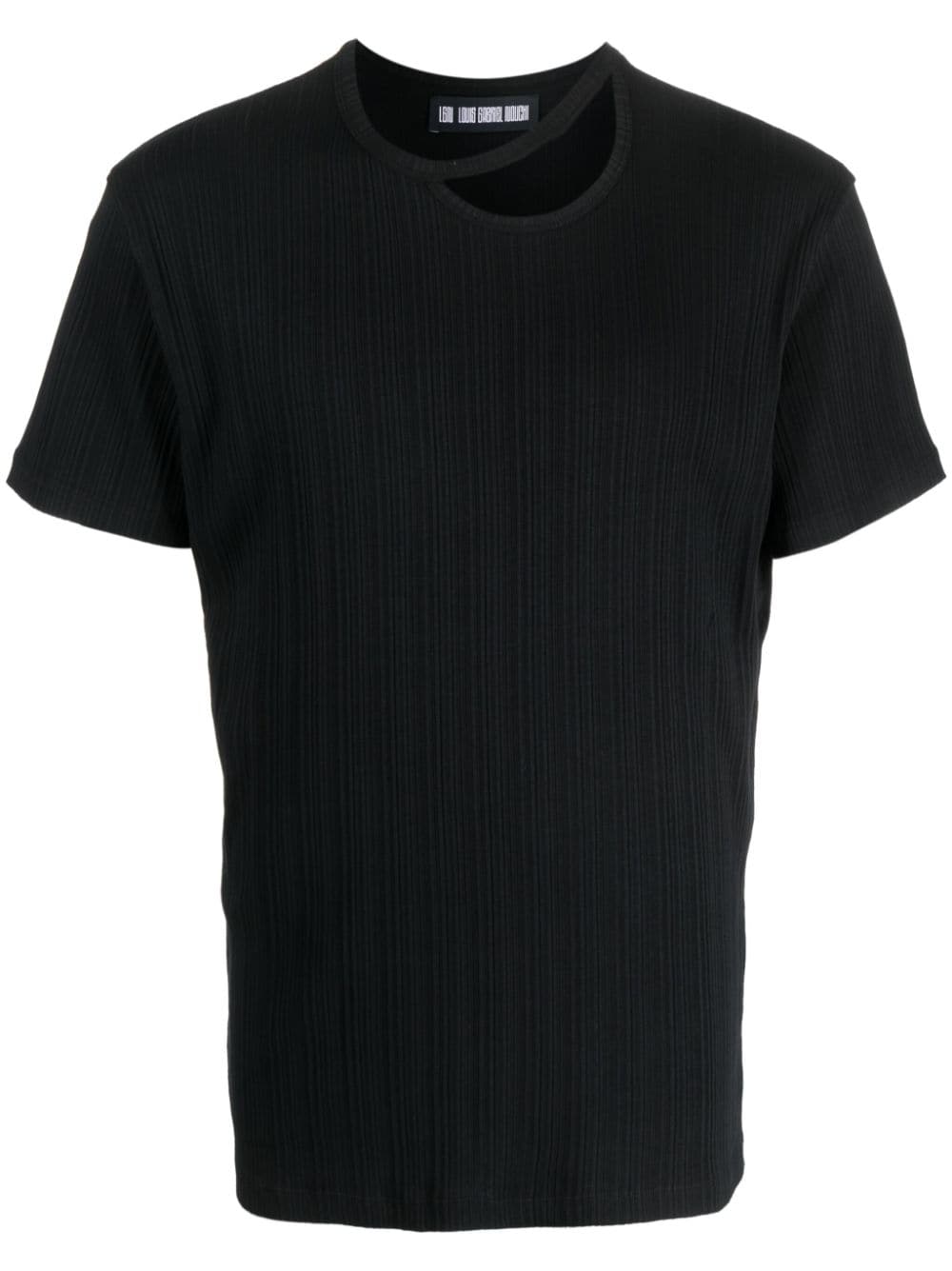 LGN LOUIS GABRIEL NOUCHI cut-out plissé cotton T-shirt - Black von LGN LOUIS GABRIEL NOUCHI