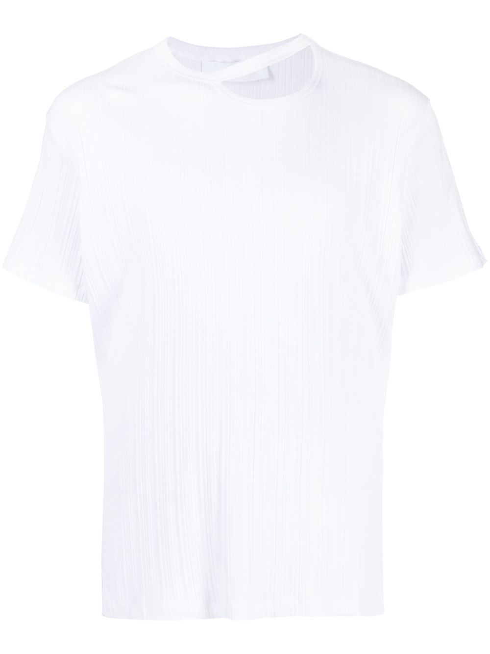 LGN LOUIS GABRIEL NOUCHI cut-out plissé cotton T-shirt - White von LGN LOUIS GABRIEL NOUCHI