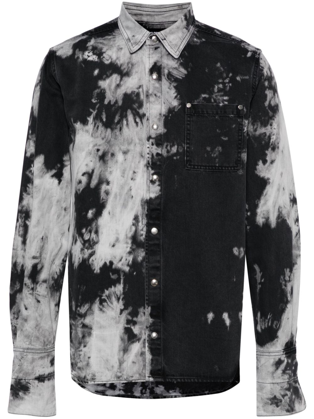 LGN LOUIS GABRIEL NOUCHI tie-dye denim shirt - Grey von LGN LOUIS GABRIEL NOUCHI