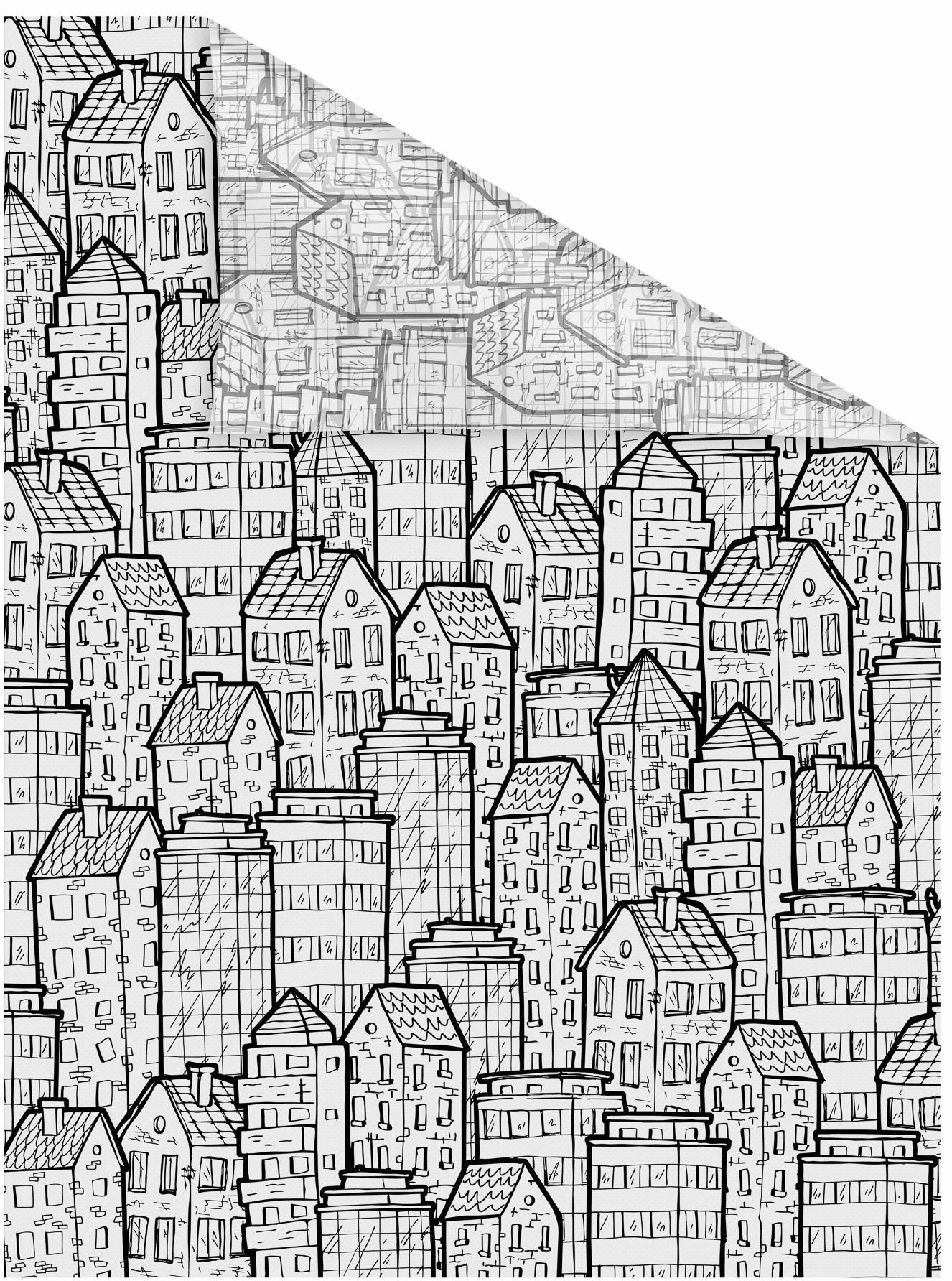 LICHTBLICK ORIGINAL Fensterfolie »Stadt«, 1 St., blickdicht, strukturiertKlebepunkte, selbstklebend, Sichtschutz von LICHTBLICK ORIGINAL