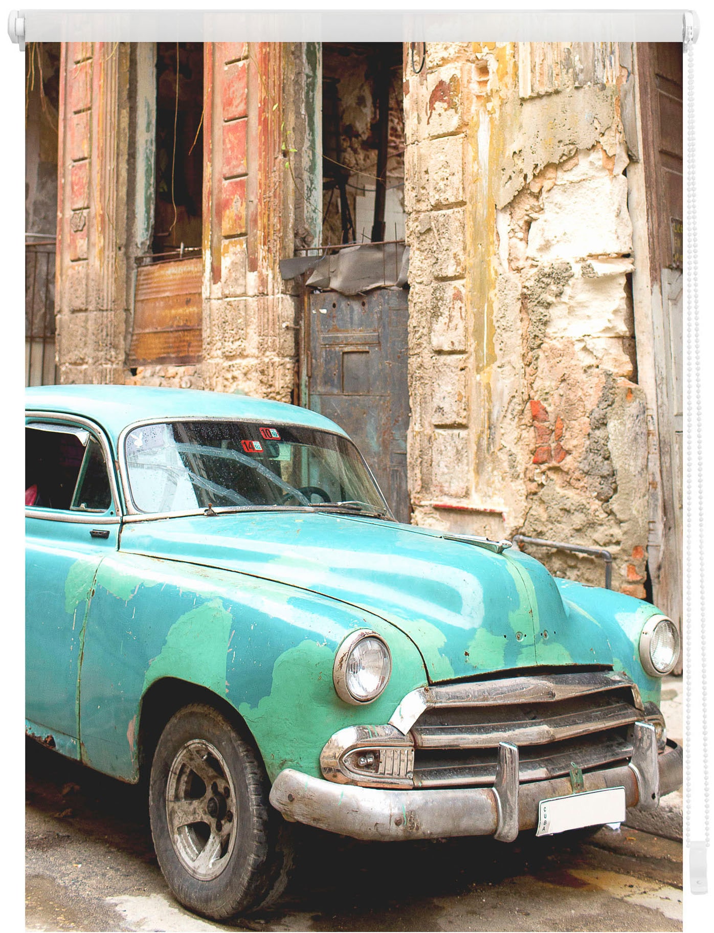 LICHTBLICK ORIGINAL Seitenzugrollo »Klemmfix Motiv Kuba«, Lichtschutz, ohne Bohren, freihängend, bedruckt von LICHTBLICK ORIGINAL
