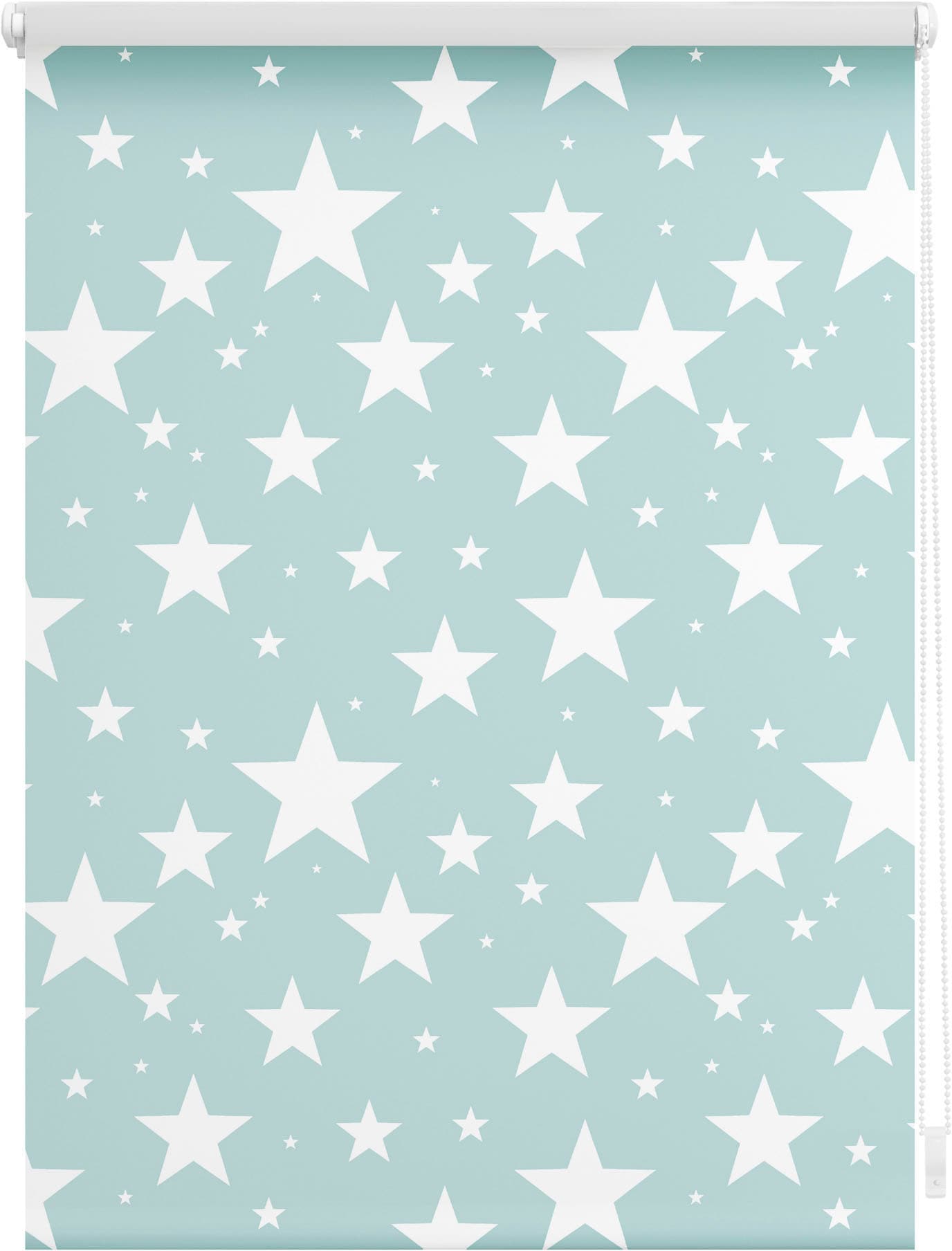 LICHTBLICK ORIGINAL Seitenzugrollo »Klemmfix Motiv Sterne«, Lichtschutz, ohne Bohren, freihängend, bedruckt von LICHTBLICK ORIGINAL