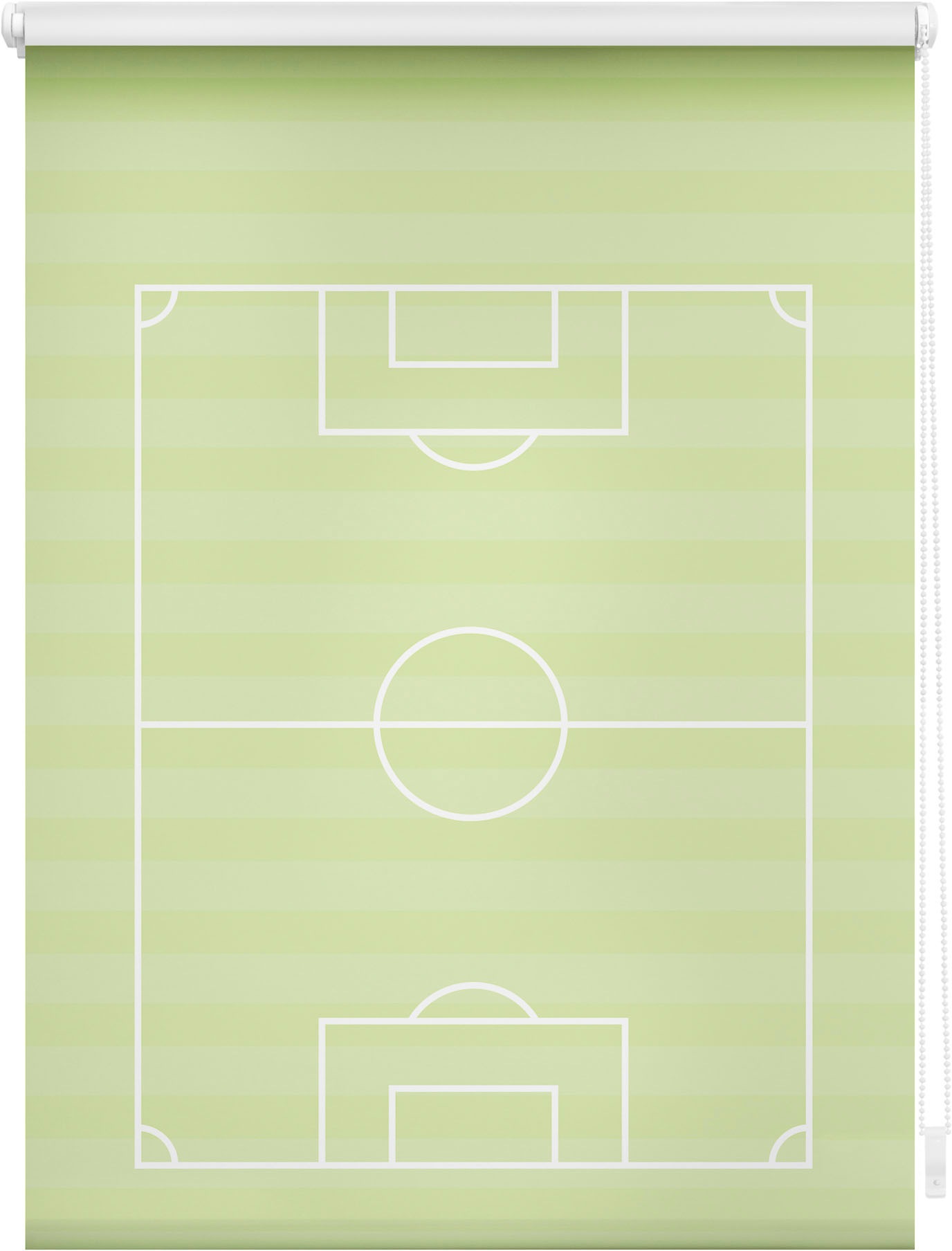 LICHTBLICK ORIGINAL Seitenzugrollo »Rollo Klemmfix, ohne Bohren, blickdicht, Fussball - Grün«, blickdicht, Sichtschutz-Blendschutz, freihängend von LICHTBLICK ORIGINAL