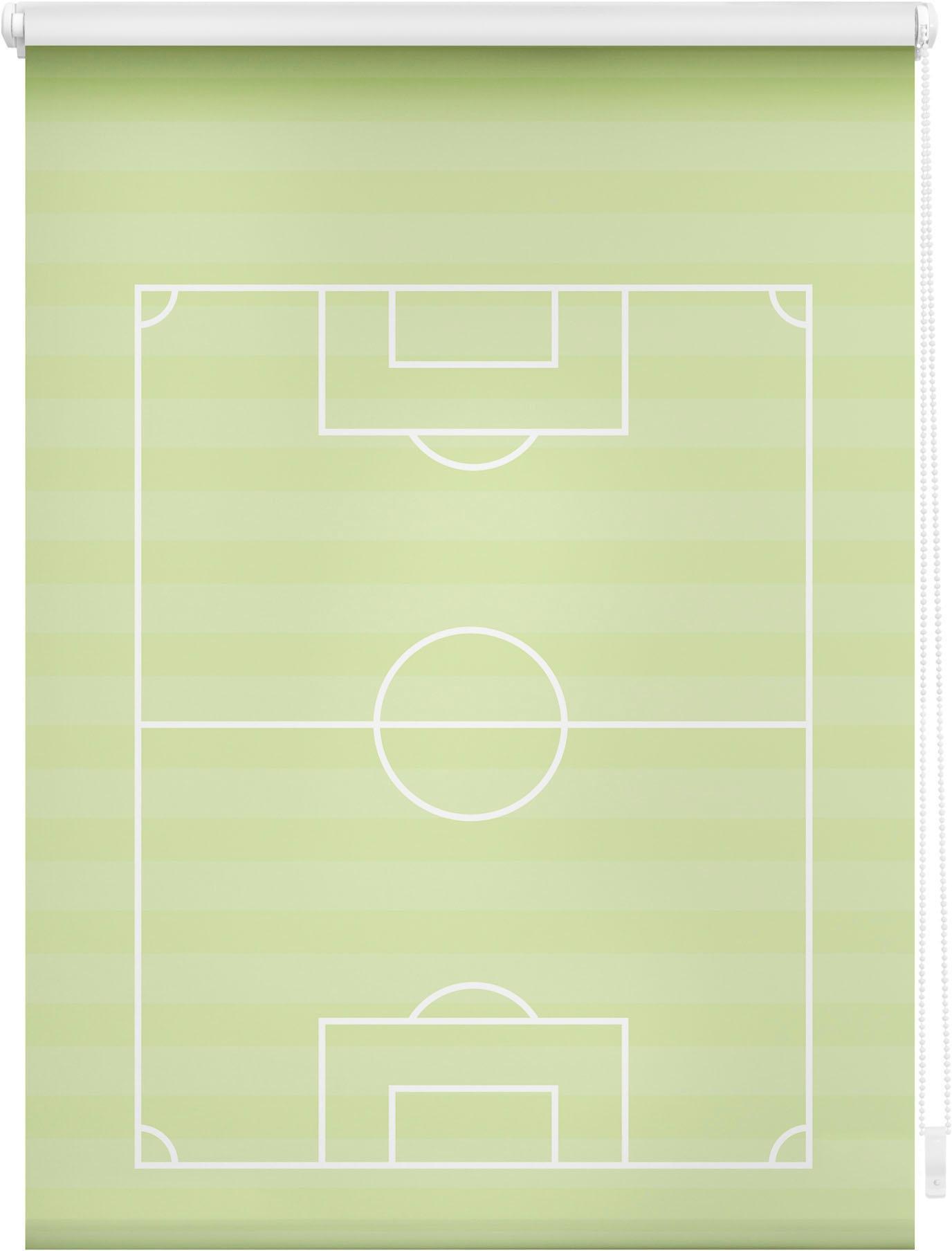 LICHTBLICK ORIGINAL Seitenzugrollo »Rollo Klemmfix, ohne Bohren, blickdicht, Fussball - Grün«, blickdicht, Sichtschutz-Blendschutz, freihängend von LICHTBLICK ORIGINAL