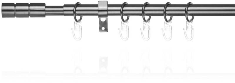 LICHTBLICK ORIGINAL Gardinenstange »Gardinenstange Zylinder, 20 mm, ausziehbar, 1 läufig 130 - 240 cm«, 1 läufig-läufig, ausziehbar, Einläufige Vorhangstange mit Ringen für Gardinen und Stores. von LICHTBLICK ORIGINAL