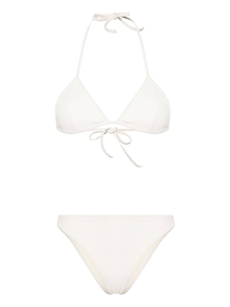 LIDO Cinquantotto ribbed triangle bikini - White von LIDO