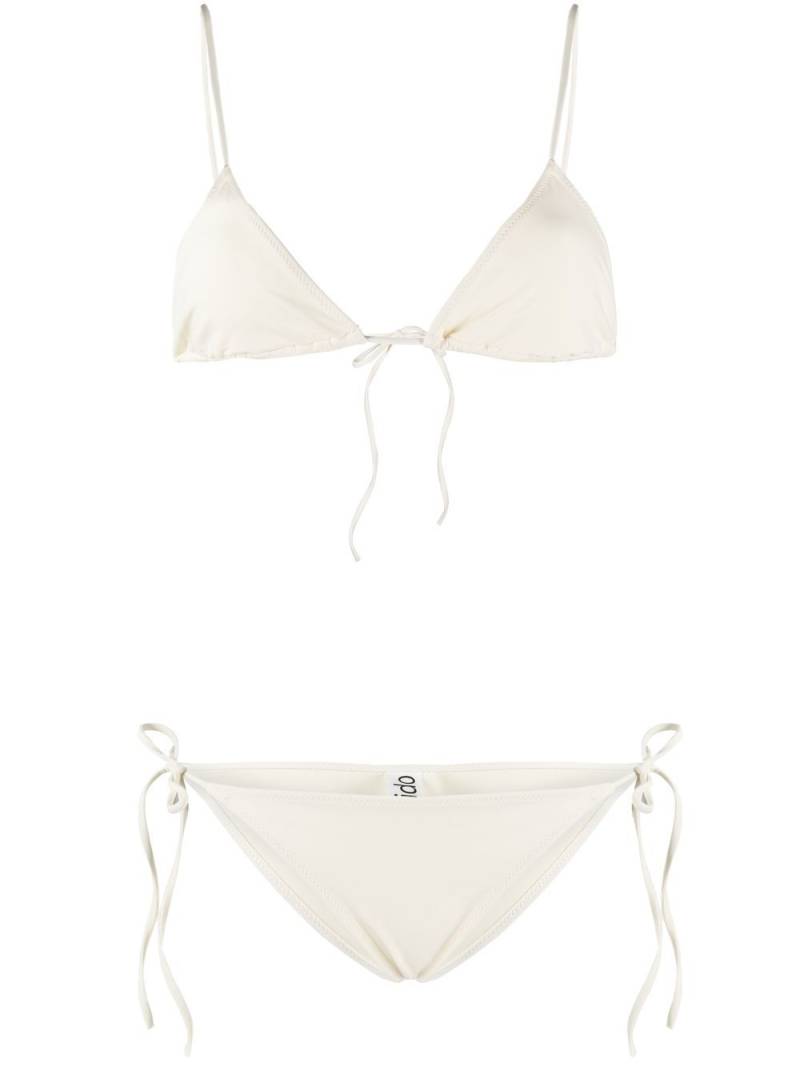 LIDO self-tie mid-rise bikini - Neutrals von LIDO